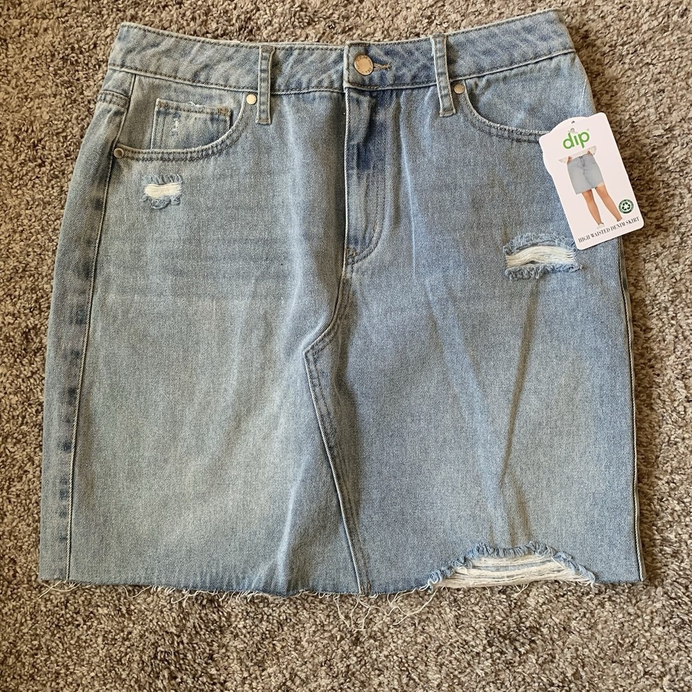 Jean‎ Skirt Women's Size 10 High Waisted Denim NWT
